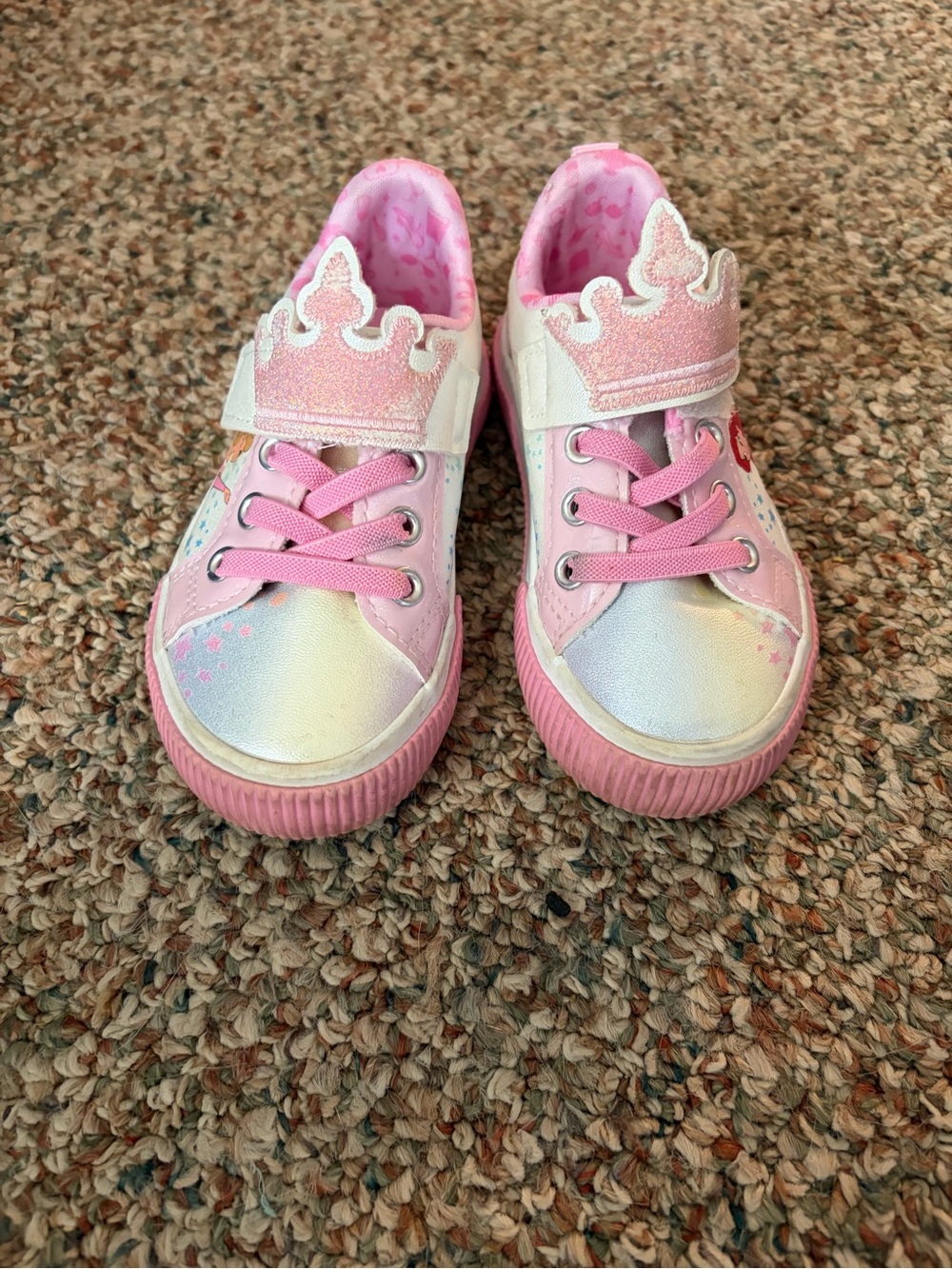 Kids Pink Princess Sneakers - Easy On/Off - Ground Up